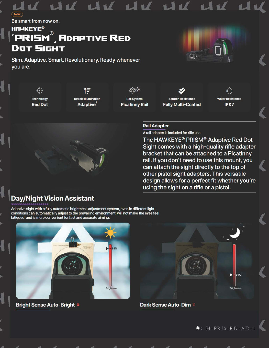 HAWKEYE PRISM® Adaptive Red Dot Sight