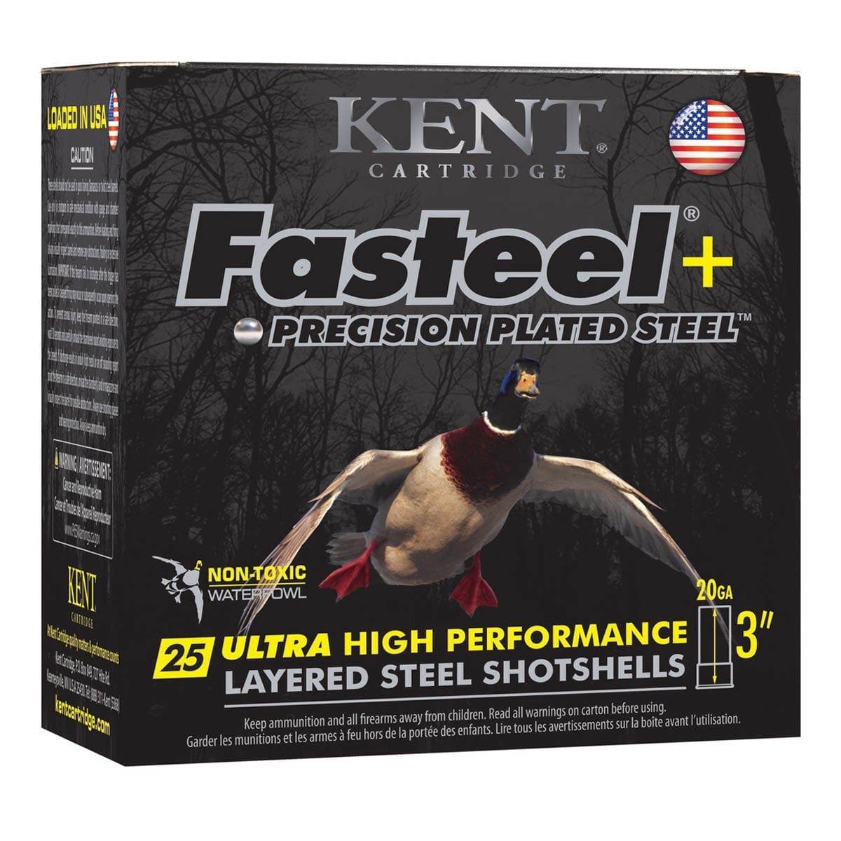 Kent Cartridge Fasteel+, 20ga, 3", #4x6, 1oz Steel Shot