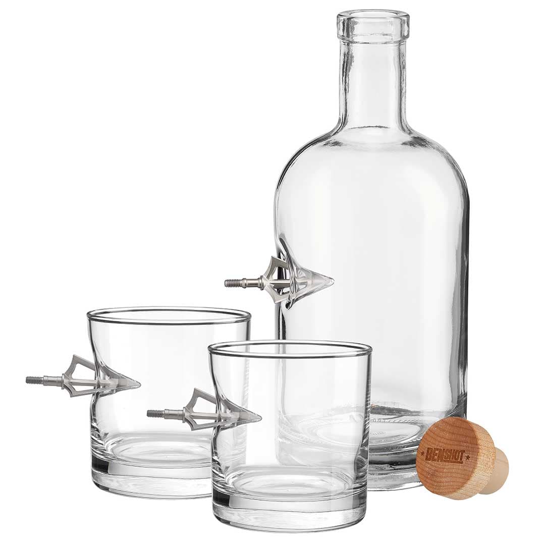 Broadhead Decanter Set with Two Rocks Glasses