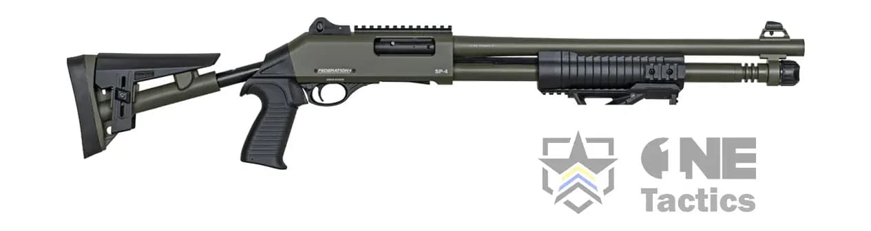 Federation Firearms SP-4 Pump M4 Clone 12ga 18.7" Green Canada - Image 1