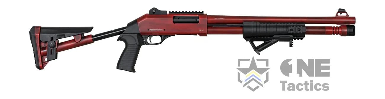 Federation Firearms SP-4 Pump M4 Clone 12ga 18.7" Red Canada - Image 1