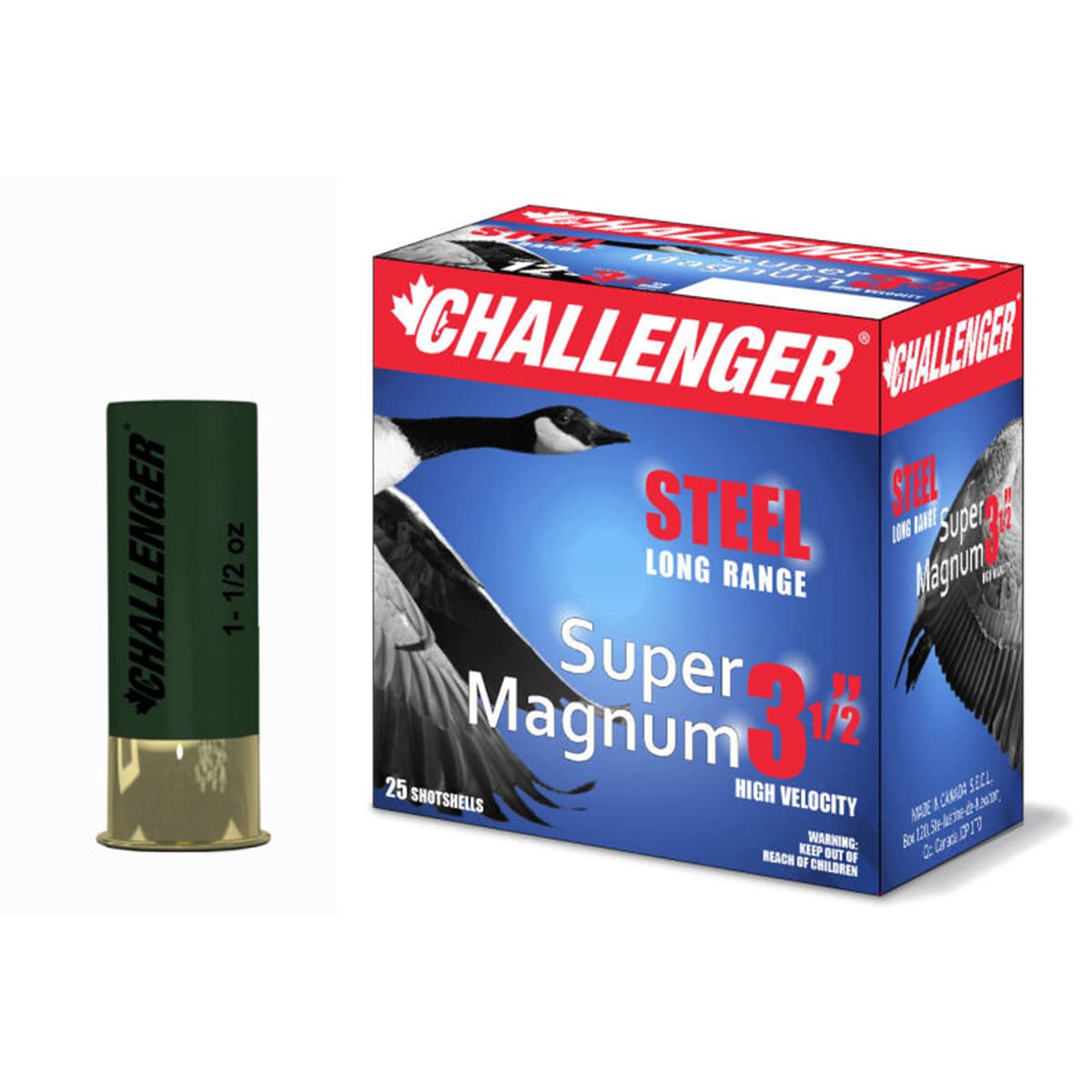 Challenger Steel Super Magnum Slug 12GA 3-1/2" 25rd Canada - Image 1