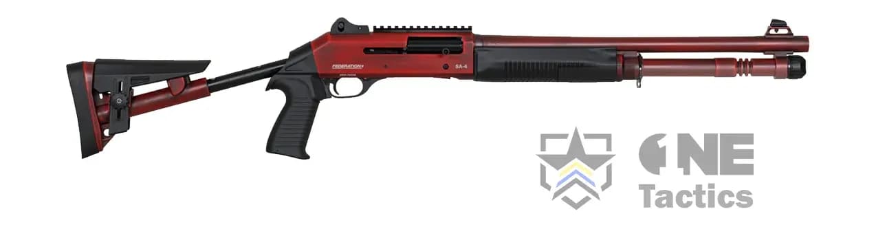 Federation Firearms SA-4 Semi-Auto M4 Clone 12ga 18.7" Red