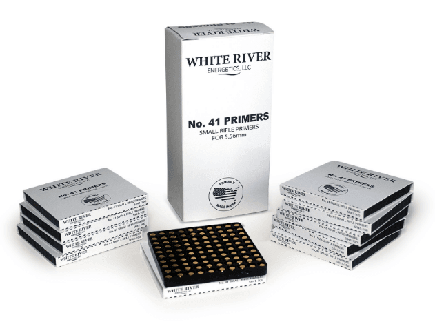 White River Energetics Small Rifle Primer, Nickel-Plated Brass Cup